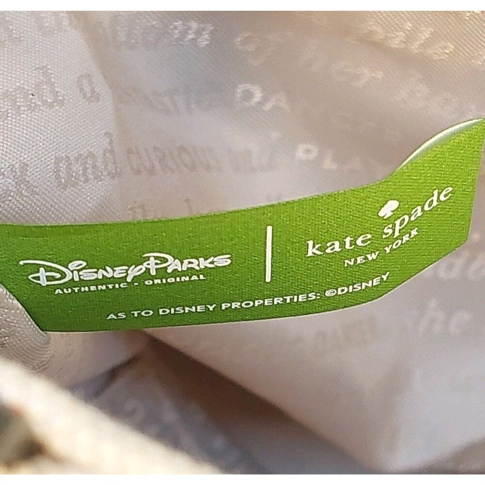 Kate Spade Disney Fairytale Fashionable Canvas Tote Bag Silver Glitter Black - Picture 7 of 16